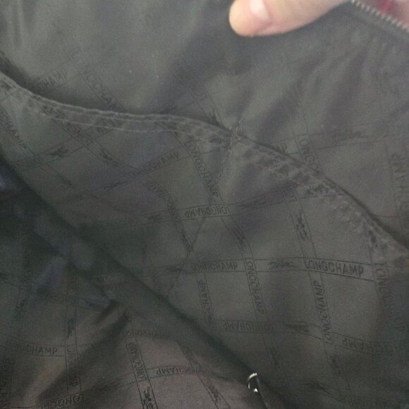 Longchamps Brown Pebbled Leather Top Handle Two Way Zip Satchel Crossbody - Picture 10 of 13